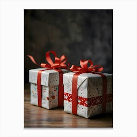 Christmas Gift Wrapping Canvas Print