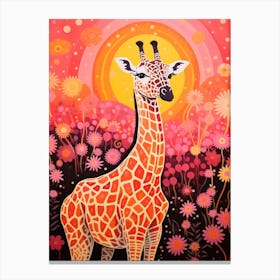 Blooming Giraffe Canvas Print
