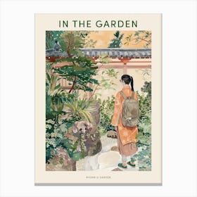 In The Garden Poster Ryoan Ji Garden Japan 2 Canvas Print