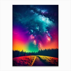 Colorful Night Sky Canvas Print