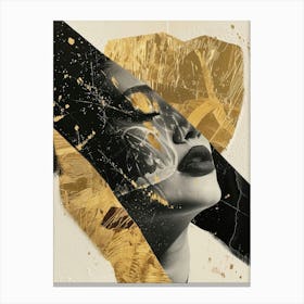 Gold And Black 62 Canvas Print