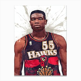Dikembe Mutombo Atlanta Hawks 1 Canvas Print