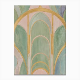 Pastel Abstract Arches Canvas Print