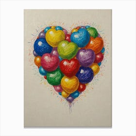 Heart Of Balloons Canvas Print