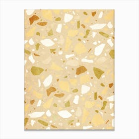 Pastel Beige Terrazzo pattern Canvas Print