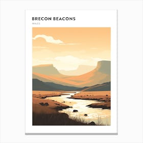Brecon Beacons National Park Wales 3 Hiking Trail Landscape Poster Canvas Print