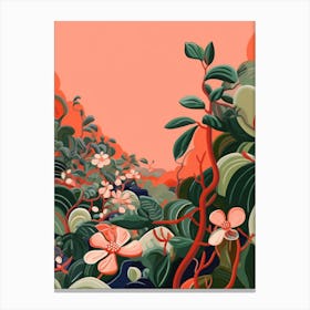 Boho Plant Painting Hoya Carnosa Plant 1 Canvas Print