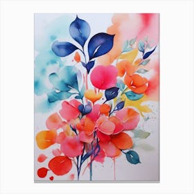 Watercolor Flowers 7 Canvas Print