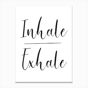 Inhale Exhale Yoga Canvas Print