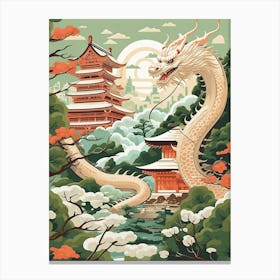 Japanese Dragon Illustration 11 Canvas Print