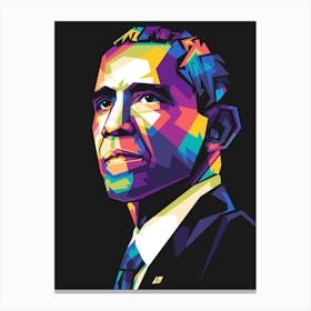 Barrack Obama Wpap Canvas Print