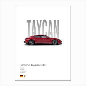 Taycan Gts Porsche Canvas Print