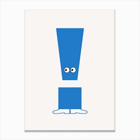Alphabet Poster Exclamation Point Canvas Print
