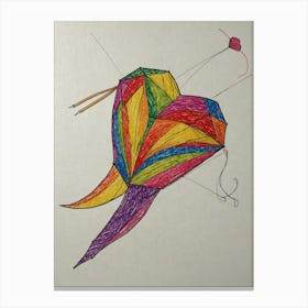 Heart Kite 7 Canvas Print