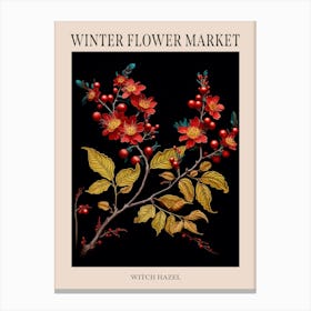 Witch Hazel 3 Winter Flower Market Poster Canvas Print