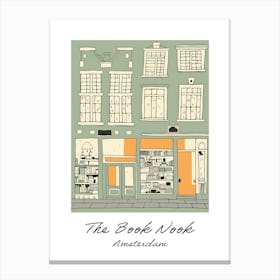 Amsterdam The Book Nook Pastel Colours 1 Poster Canvas Print