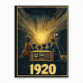 Aihrgdesign A Vintage Poster Celebrating The Rise Of Radio Br 92a6b730 4fc8 44fb A470 3a908bdd219f 2 Canvas Print