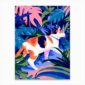 Cat In The Jungle 33 Canvas Print