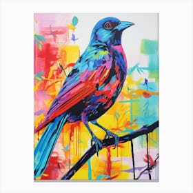 Colourful Bird Painting Cowbird 1 Canvas Print