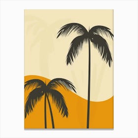 Palm Trees On The Beach 13 Canvas Print