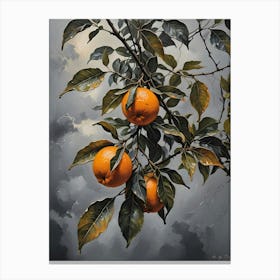 Oranges On A Tree Canvas Print