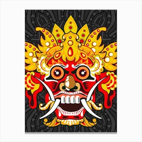 Buddhist Deity Mask - Barong / Balinese mask / Bali mask 1 Canvas Print