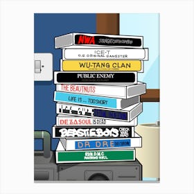 Stack Of Cds Canvas Print