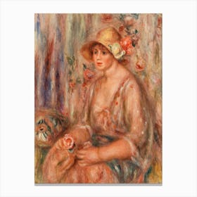 Woman In Muslin Dress (1917), Pierre Auguste Renoir Canvas Print