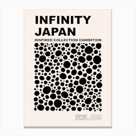 Dots Infinity Yayoi Inspired Black Canvas Print