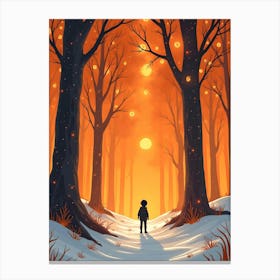 Boy In The Forest Canvas Print