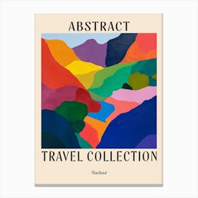 Abstract Travel Collection Poster Thailand 1 Canvas Print