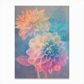 Iridescent Flower Dahlia 2 Canvas Print