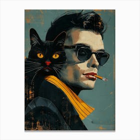 'The Cat And The Man' Canvas Print