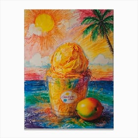 Mango Ice Cream 4 Canvas Print