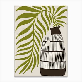 Palm Vase Canvas Print