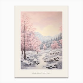 Dreamy Winter National Park Poster  Reunion National Park France 3 Canvas Print