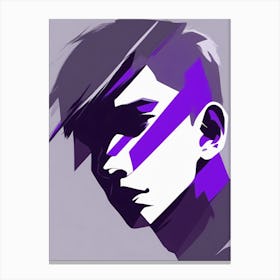 Purple Abstract Portrait Canvas Print