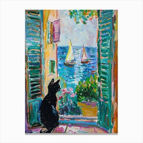 Cat By The Window 2 Canvas Print