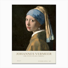 Johannes Vermeer - Girl Canvas Print