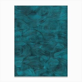 Teal Swirls 2 Canvas Print