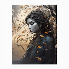 Girl In The Woods 1 Canvas Print