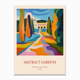 Colourful Gardens Schnbrunn Palace Gardens Austria 5 Red Poster Canvas Print