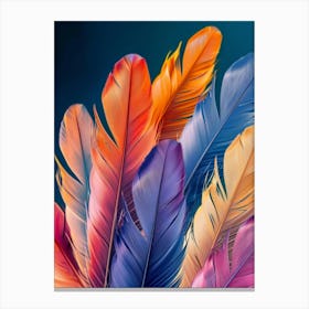 Colorful Feathers 3 Canvas Print