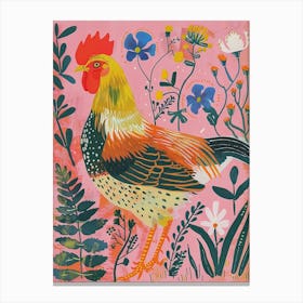 Spring Birds Rooster 1 Canvas Print