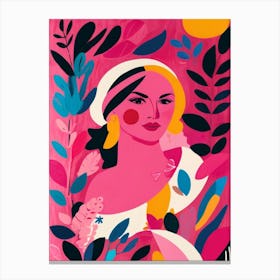 Lady In Pink Canvas Print