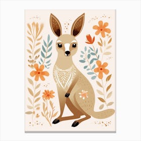 Baby Animal Illustration  Kangaroo 4 Canvas Print