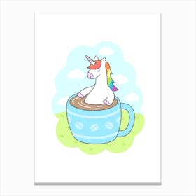 Unicorn Coffee Canvas Print