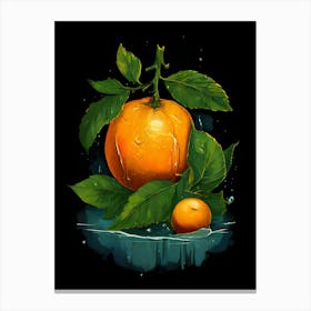 Oranges In Water Canvas Print