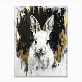 Rabbit In Gold Canvas Print