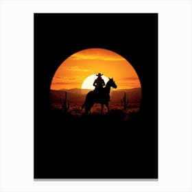 Sunset Cowboy 1 Canvas Print